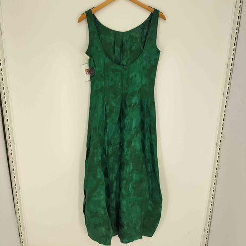 エトロ ETRO 80-90S シルク マーブル柄 ノースリーブ ドレス ワンピース レディース EUR:42
