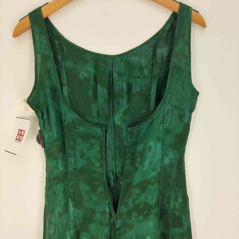 エトロ ETRO 80-90S シルク マーブル柄 ノースリーブ ドレス ワンピース レディース EUR:42