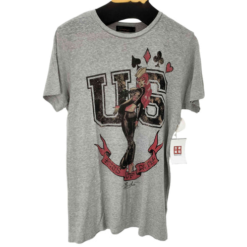 エドハーディー Ed Hardy 両面プリント S/S Tシャツ レディース import:M