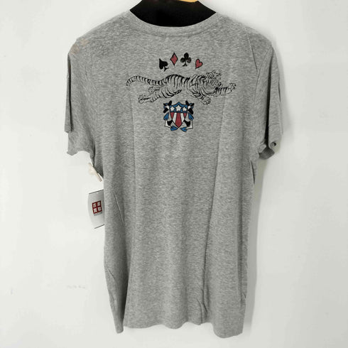 エドハーディー Ed Hardy 両面プリント S/S Tシャツ レディース import:M