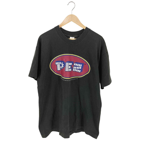フルーツオブザルーム FRUIT OF THE LOOM USA製 90S PATRAFICO AG PEZ フロントロゴプリントTee クラッキング フェード シングルステッチ メンズ import:XL