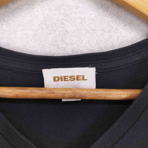ディーゼル DIESEL ロゴプリントVネックTシャツ Y2K メンズ JPN:S