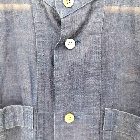 イッセイミヤケ ISSEY MIYAKE 70S~80S リネン スタンドカラーシャツ メンズ JPN:M