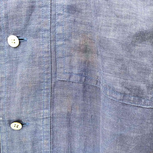 イッセイミヤケ ISSEY MIYAKE 70S~80S リネン スタンドカラーシャツ メンズ JPN:M