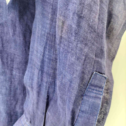 イッセイミヤケ ISSEY MIYAKE 70S~80S リネン スタンドカラーシャツ メンズ JPN:M