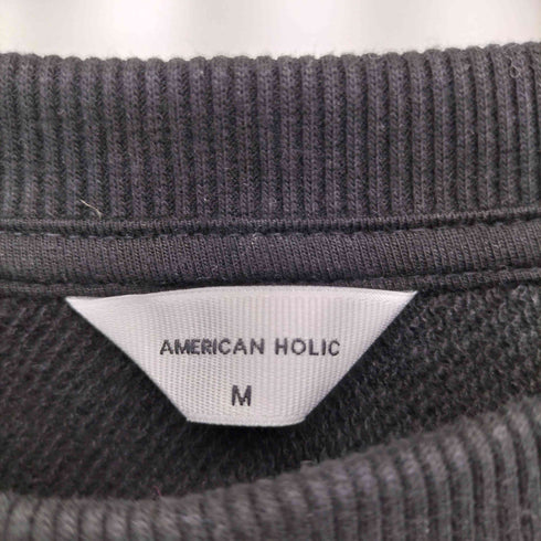 アメリカンホリック AMERICAN HOLIC ネップ裏毛ロゴスウェット レディース JPN:M