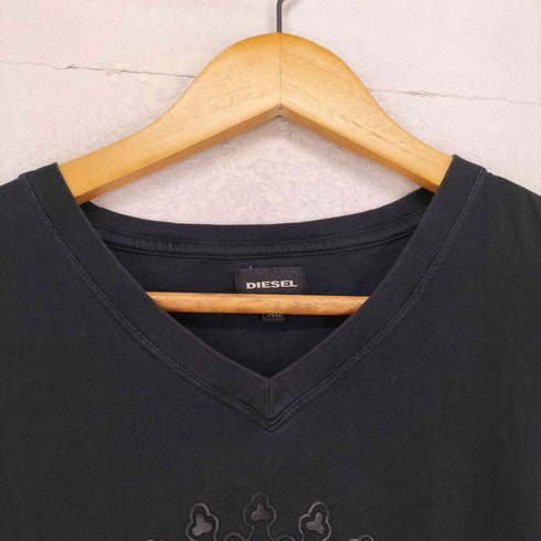 ディーゼル DIESEL フロントプリントVネックTシャツ Y2K メンズ JPN:XL