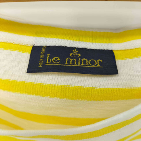 ルミノア Le minor ボーダー ノースリーブカットソー レディース