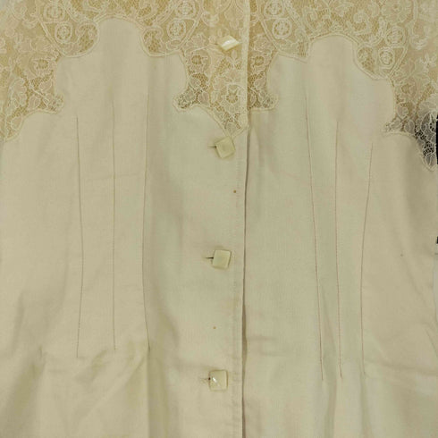 クロエ Chloe 丸襟 花柄 レース 切替 ノースリーブ ワンピース レディース