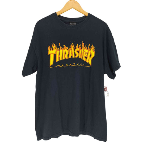 スラッシャー THRASHER フレイムロゴプリントクルーネックTシャツ メンズ JPN:XL