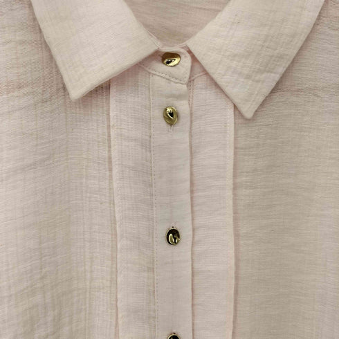 ザラ ZARA リンクルエフェクト シャツ レディース import:M