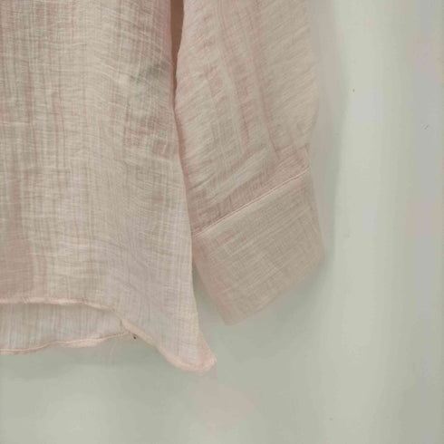ザラ ZARA リンクルエフェクト シャツ レディース import:M