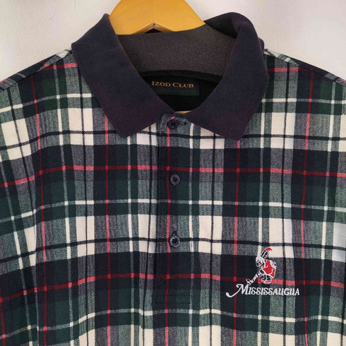 IZOD CLUB チェック柄ポロシャツ メンズ import:XL