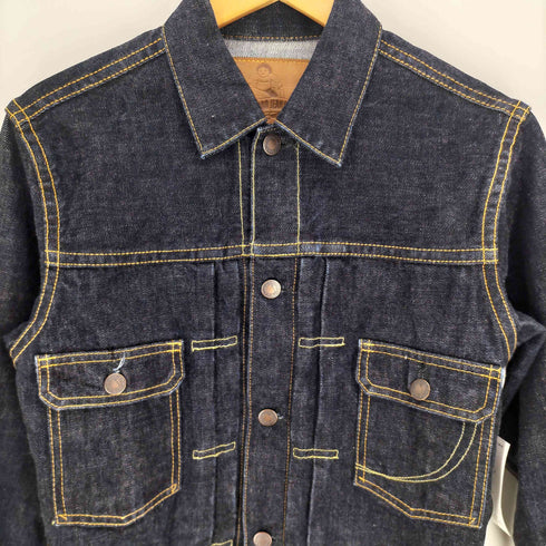 モモタロウジーンズ MOMOTARO JEANS 2nd 型 イエローステッチ 銅丹LABEL デニム トラッカー ジャケット 濃紺 メンズ 36