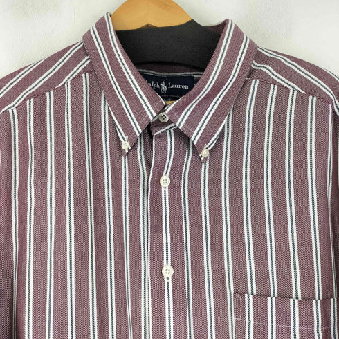 ラルフローレン RALPH LAUREN ポニー刺繍 BD S/S ストライプシャツ メンズ XXL