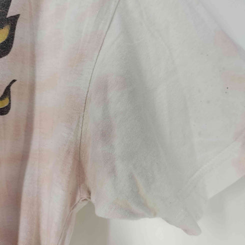LIFE タイ製 プリント タイダイ クルーネック バンドTシャツ メンズ import:L