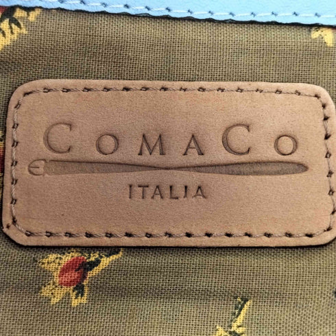 COMACO ITALIA 裏地総柄 レザー クラッチバッグ メンズ