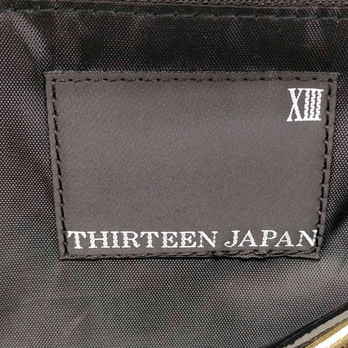 THIRTEEN JAPAN ロゴ刺繍エナメルバッグ メンズ