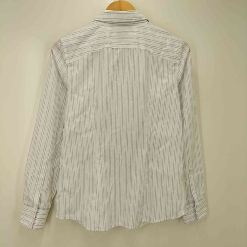ブルックスブラザーズ BROOKS BROTHERS FITTED NON IRON 丸襟 ストライプ L/S ドレス シャツ レディース 6