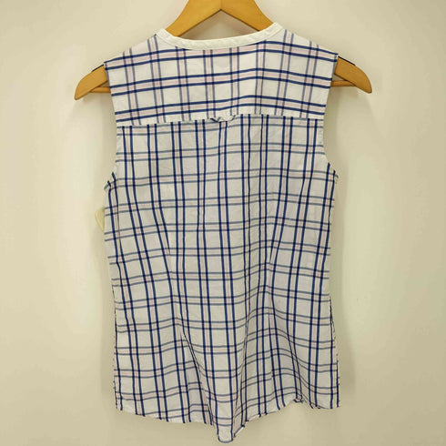 ブルックスブラザーズレッドフリース BROOKS BROTHERS REDFLEECE チェック プルオーバー ノースリーブ ブラウス レディース 0