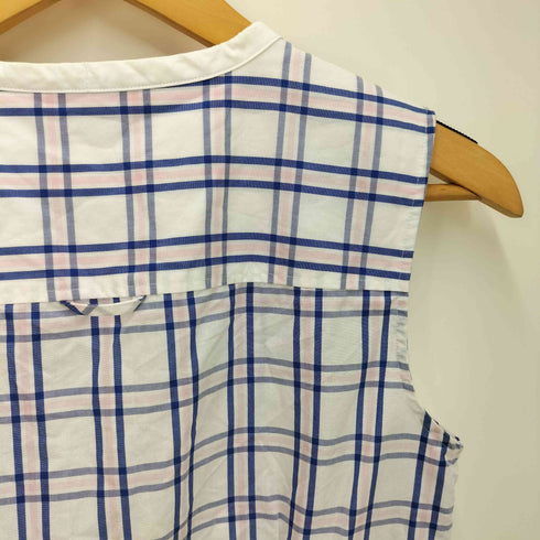 ブルックスブラザーズレッドフリース BROOKS BROTHERS REDFLEECE チェック プルオーバー ノースリーブ ブラウス レディース 0