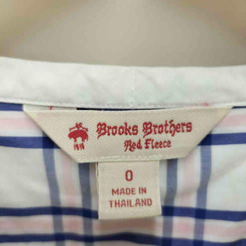 ブルックスブラザーズレッドフリース BROOKS BROTHERS REDFLEECE チェック プルオーバー ノースリーブ ブラウス レディース 0