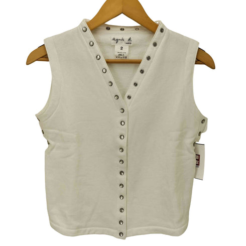 アニエスベー agnes b. PARIS ノースリーブ コットン ジレ レディース 2