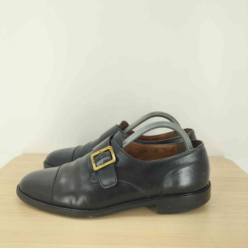 サルヴァトーレフェラガモ Salvatore Ferragamo モンクストラップレザーシューズ メンズ UK:7.5