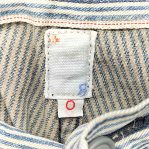 GROWN IN THE SUN ヒッコリーストライプ フレア ワークパンツ レディース O