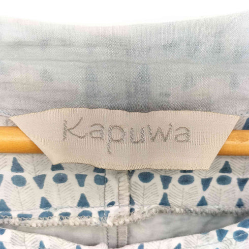 Kapuwa ブロックプリント コットンレーヨンワンピース レディース