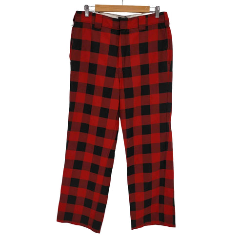 ディッキーズ Dickies LAB RAT ブロックチェックワイドパンツ メンズ 34
