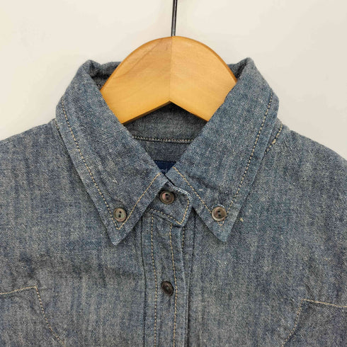 スピックアンドスパン Spick and Span コットンヘンプ デニム地 ボタンダウンシャツ レディース