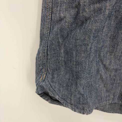 スピックアンドスパン Spick and Span コットンヘンプ デニム地 ボタンダウンシャツ レディース