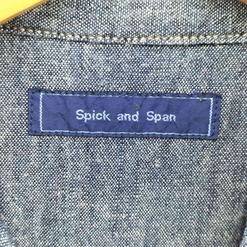 スピックアンドスパン Spick and Span コットンヘンプ デニム地 ボタンダウンシャツ レディース