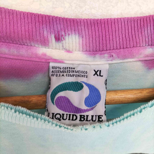 リキッドブルー LIQUID BLUE 90s 両面プリントタイダイ柄バンドTシャツ メンズ JPN:XL