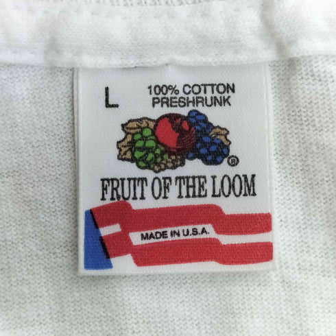 フルーツオブザルーム FRUIT OF THE LOOM 90s USA製 袖シングルステッチ WESTCHESTER LADIES CUP テニス クルーネック Tシャツ レディース import:L