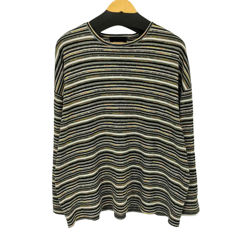 フェケテ FEKETE マルチカラー ボーダー L/S Tシャツ メンズ FREE