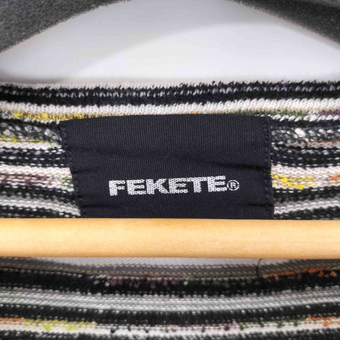 フェケテ FEKETE マルチカラー ボーダー L/S Tシャツ メンズ FREE