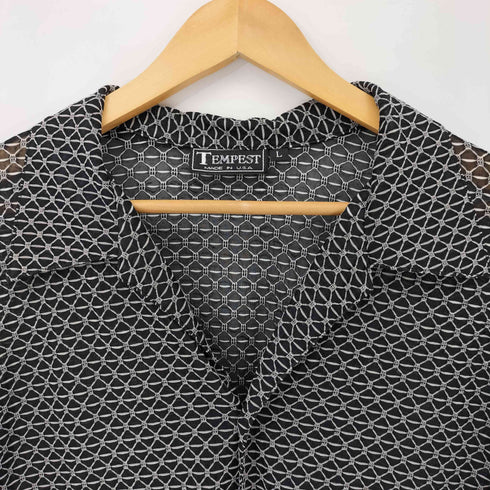 TEMPEST USA製 総柄 シースルー S/S シャツ メンズ
