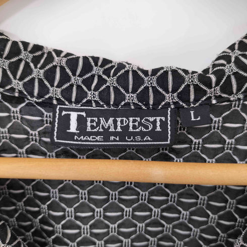 TEMPEST USA製 総柄 シースルー S/S シャツ メンズ