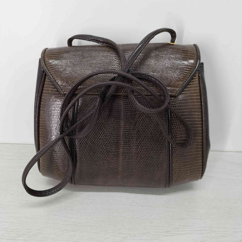 イヴサンローラン Yves Saint Laurent リザードレザーショルダーバッグ レディース