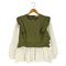 ザラ ZARA Contrast Quilting Blouse コントラスト キルティング ブラウス レディース import:L