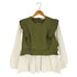 ザラ ZARA Contrast Quilting Blouse コントラスト キルティング ブラウス レディース import:L