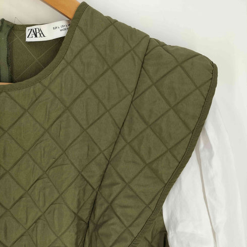 ザラ ZARA Contrast Quilting Blouse コントラスト キルティング ブラウス レディース import:L