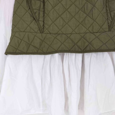 ザラ ZARA Contrast Quilting Blouse コントラスト キルティング ブラウス レディース import:L