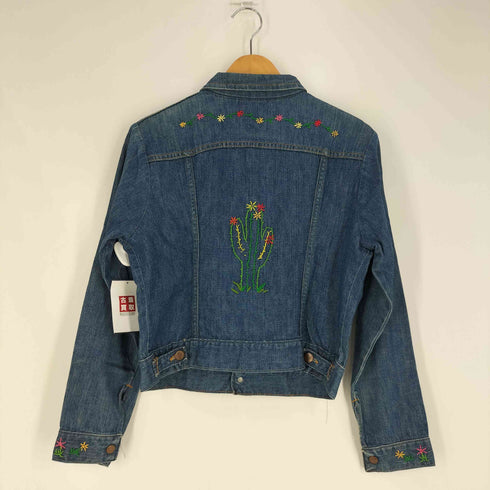 ラングラー Wrangler 70-80s USA製 刺繍 スナップボタン デニムジャケット レディース import:M