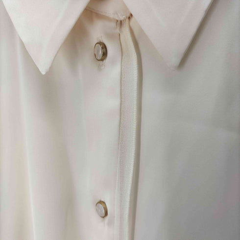 ザラ ZARA L/S サテンシャツ レディース import:M