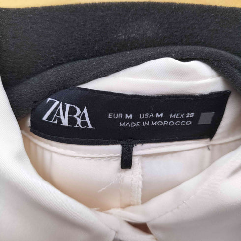 ザラ ZARA L/S サテンシャツ レディース import:M