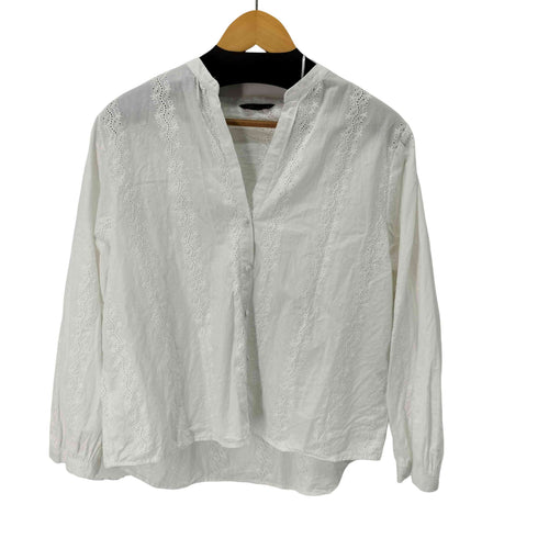ザラ ZARA カットワークエンブロイダリーブラウス レディース import:M
