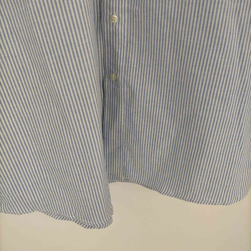 ParkStreet 70-80s 企業ロゴ刺繍 L/Sストライプシャツ メンズ 19.5-36-4